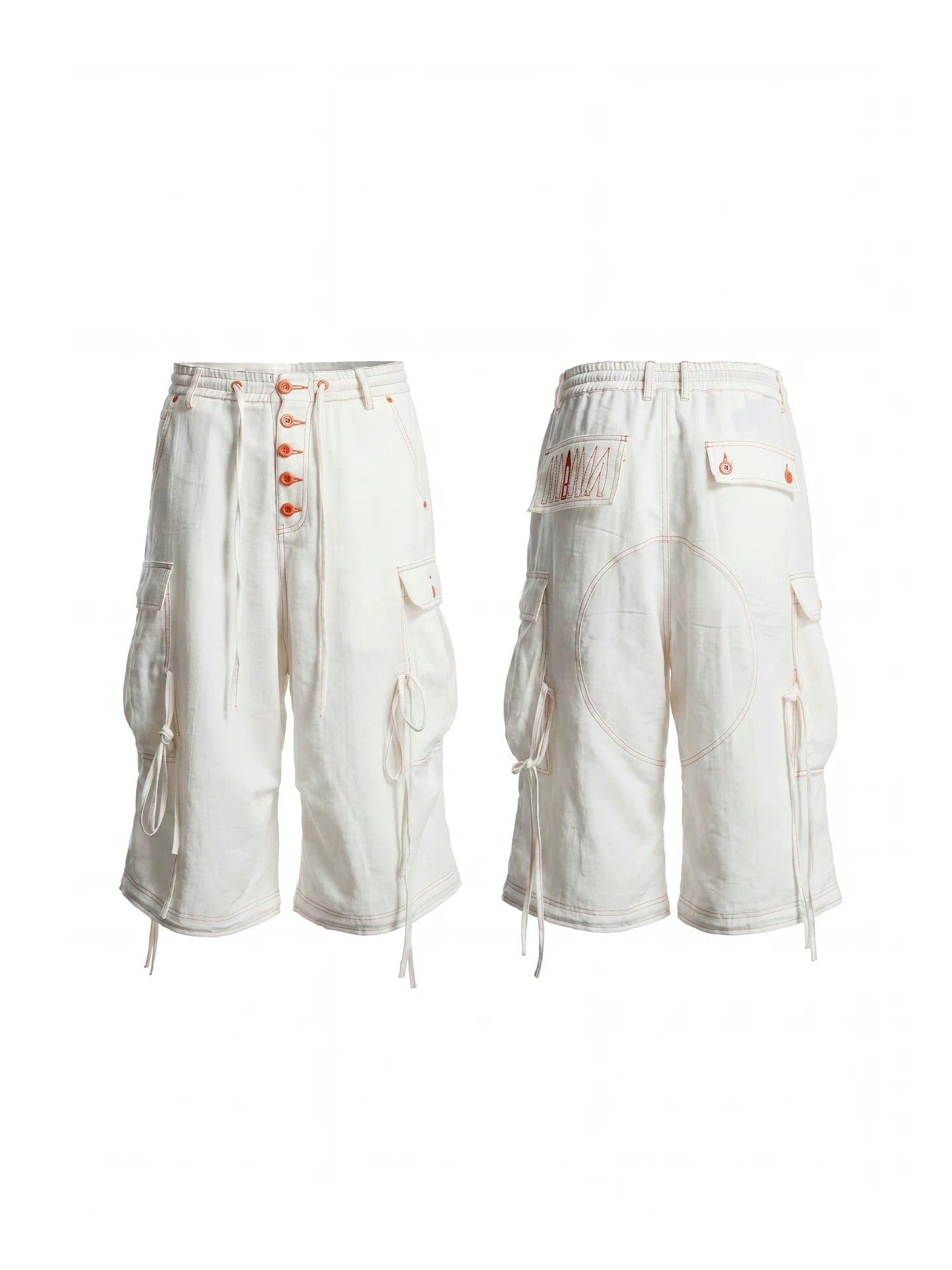 DND4DES cleanfit casual linen wide leg pants with multiple pockets and a hanging feel straight leg cropped shorts for commuting