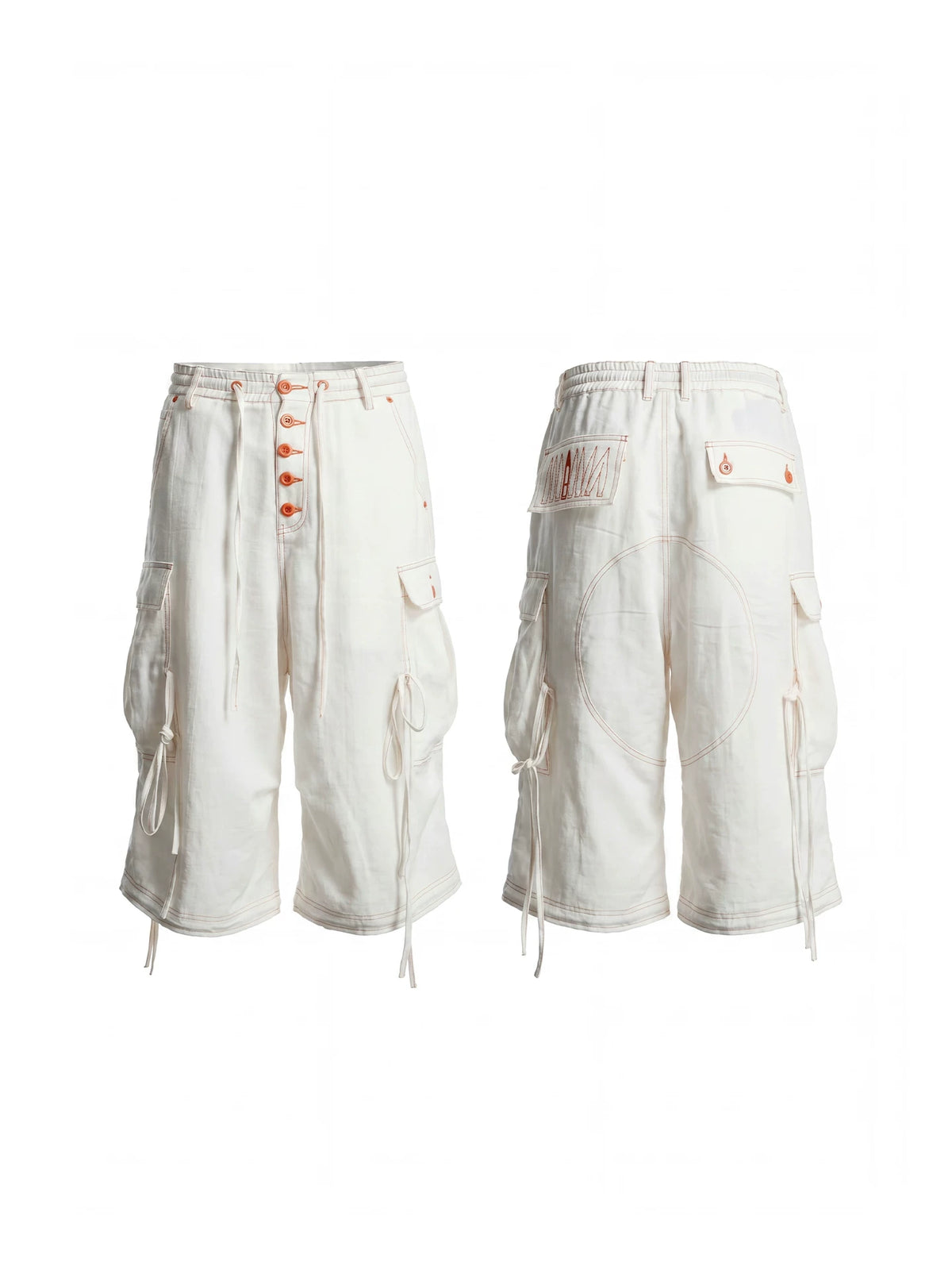 DND4DES cleanfit casual linen wide leg pants with multiple pockets and a hanging feel straight leg cropped shorts for commuting