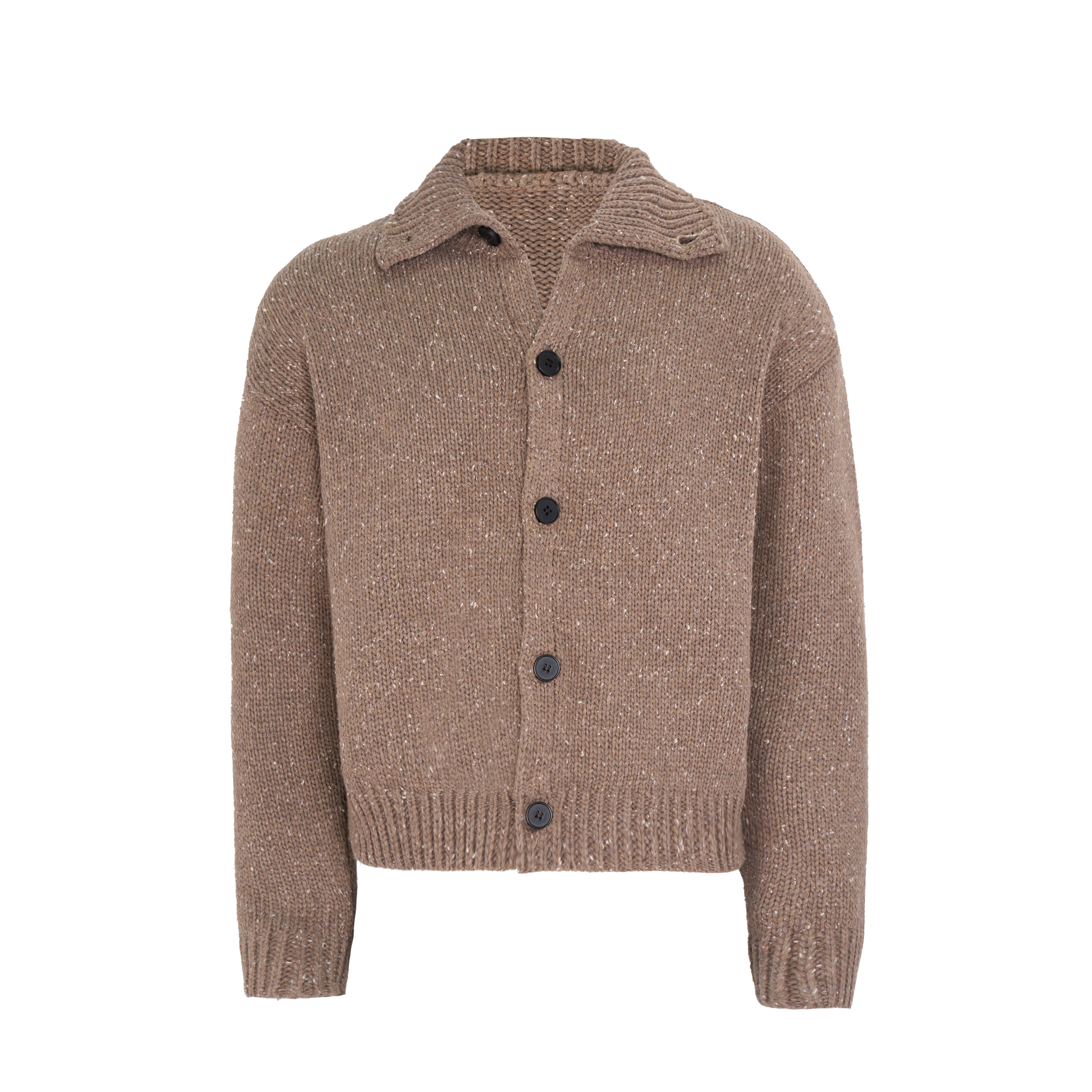 HC/HermitCreate floral yarn cardigan, thick needle high neck sweater, atmospheric feeling, vintage money, autumn and winter paired with wool