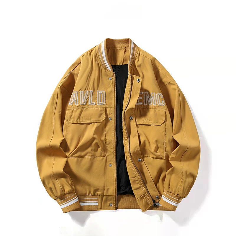 NASA联名美式麂皮绒棒球服男vintage春秋大码飞行员外套情侣夹克 (17)