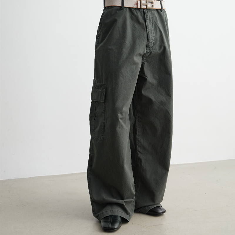 HC/HermitCreate Multi Pocket Paratrooper Work Pants Baggy Pants Versatile Top Ready to Wear Dyeing