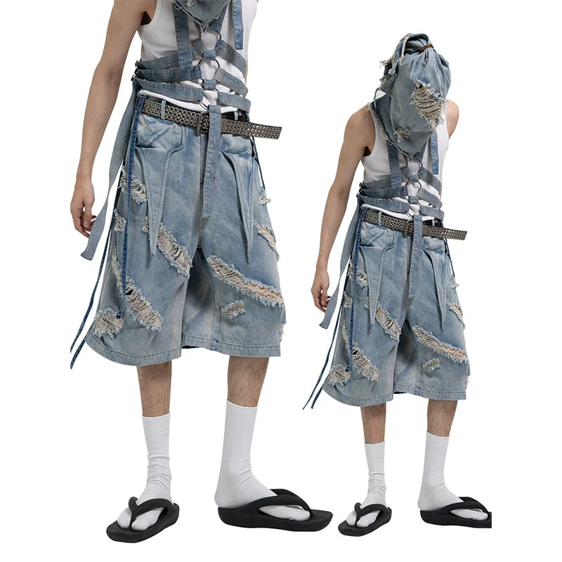 DND4DES Fan Chengcheng Xu Kai Same Gothic Dark Ya Hollow Willow Nail Head Layer Cowhide Punk Belt and Strap