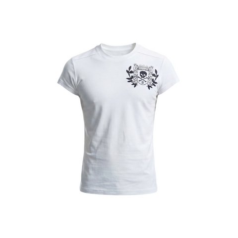 DND4DES Dark Style Skull Printed Shoulder T-shirt American Street Slimming Top