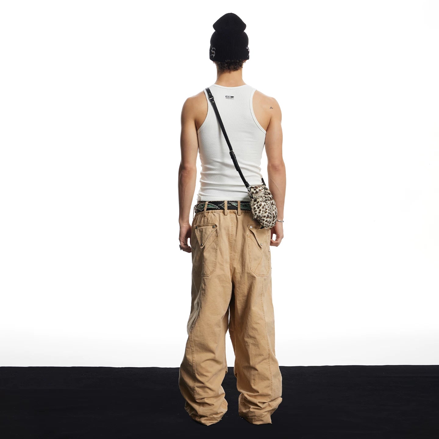 DND4DES American street heavy industry deconstruction design sense casual pants washed and worn loose work pants long pants