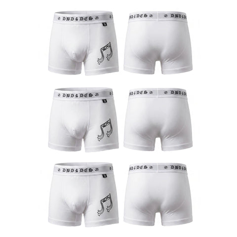 DND4DES Honeysuckle Pattern Note Printed Modal Quick Drying Breathable Antibacterial Ice Feel Flat Corner Underwear for Men and Women