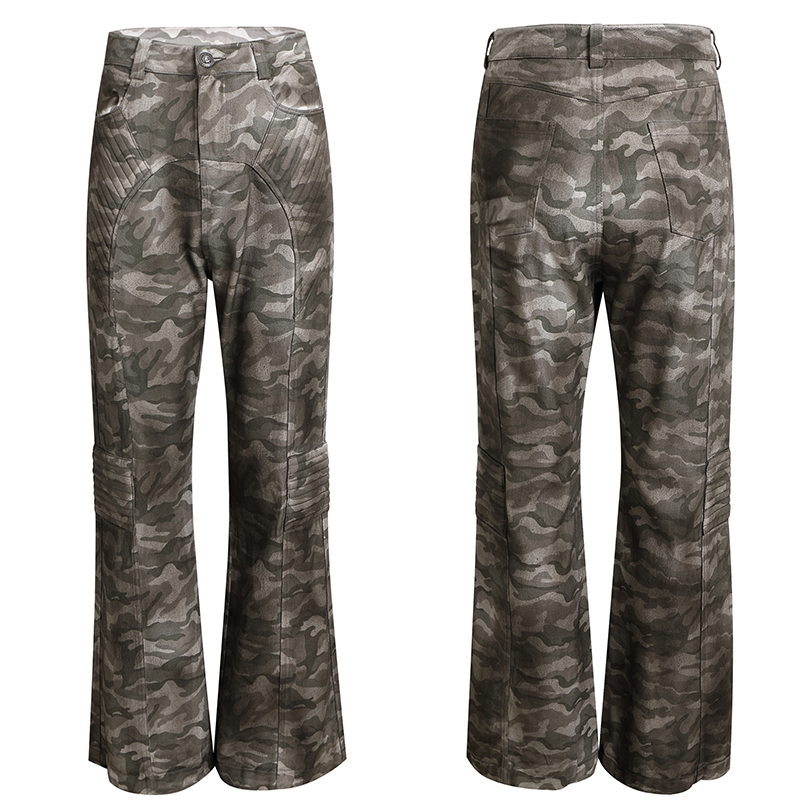 DND4DES Waste Soil Wind Original Heavy Industry Used Mud Stained Camouflage Work Pants Straight Tube Micro Pull