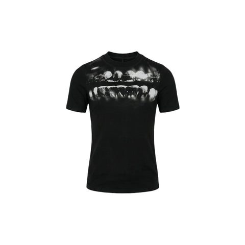 DND4DES dental drill opium dark tight print elastic slim fit wool blend inner bottom short sleeved T-shirt