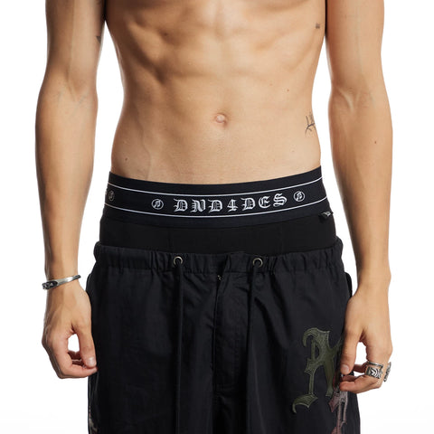 DND4DES Honeysuckle Pattern Note Printed Modal Quick Drying Breathable Antibacterial Ice Feel Flat Corner Underwear for Men and Women