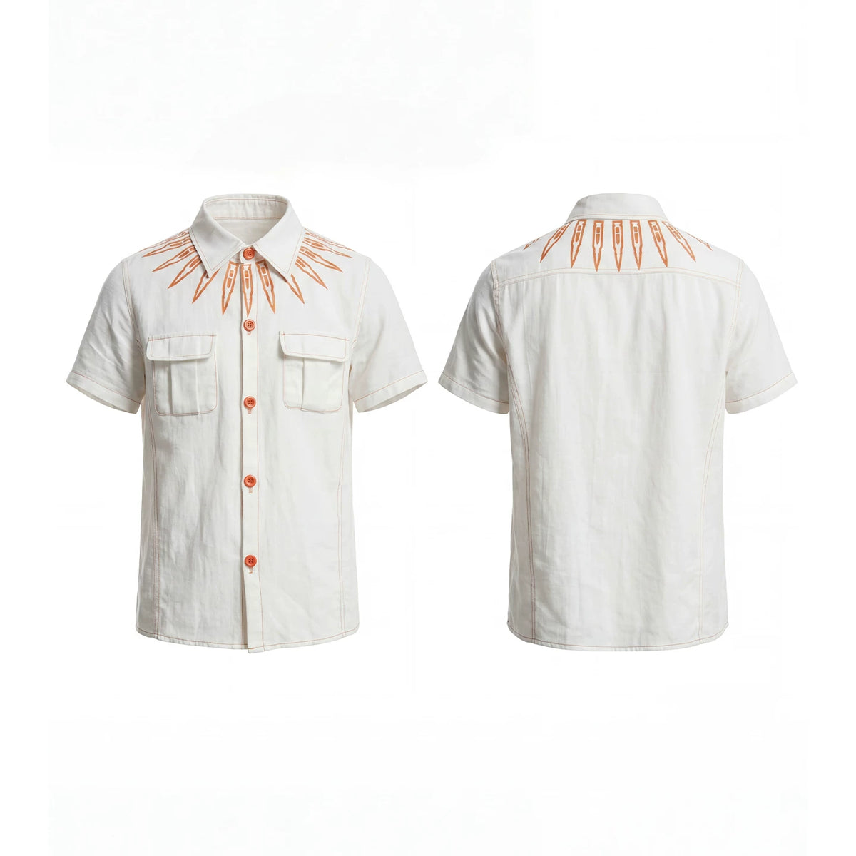 DND4DES American street contrasting bullet print linen shirt breathable and cool casual commuting short sleeved top