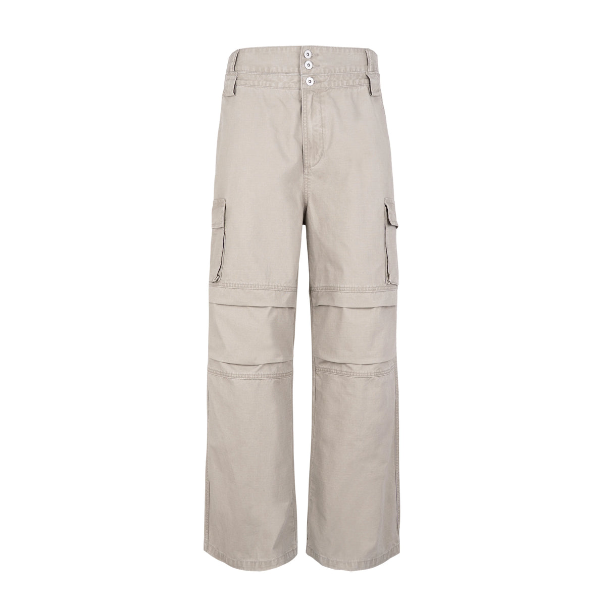 HC/HermitCreate Double Waist Folded Multi Pocket Washed Buckle Work Pants