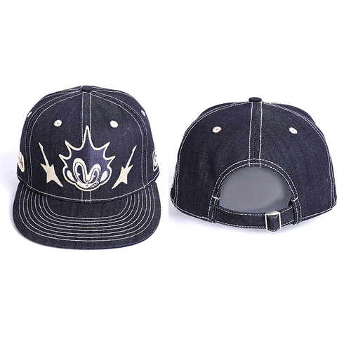 American Embroidered Baseball Hat Street Style Versatile Couple Casual Cotton Adjustable Flat brimmed Cowboy Hat