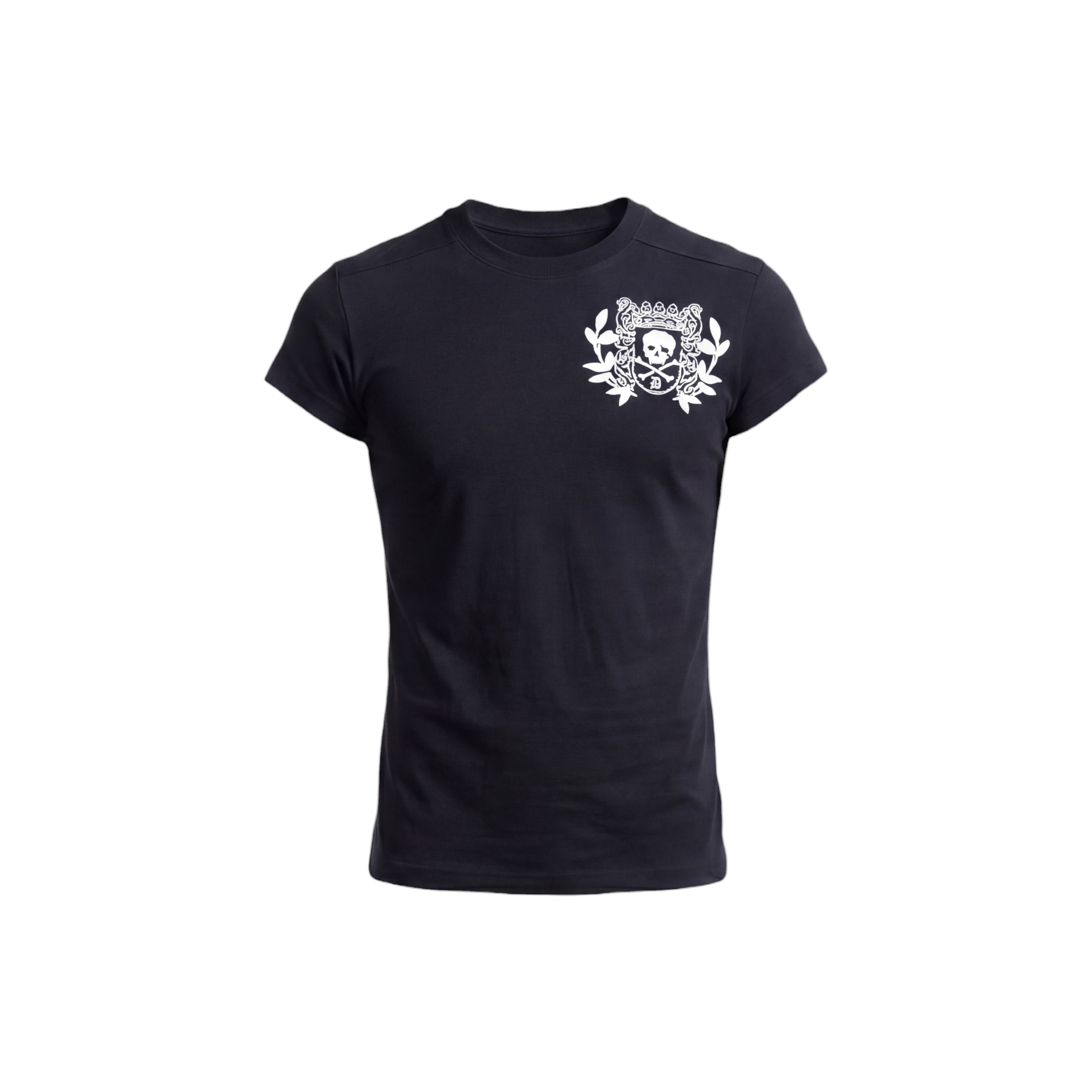 DND4DES Dark Style Skull Printed Shoulder T-shirt American Street Slimming Top
