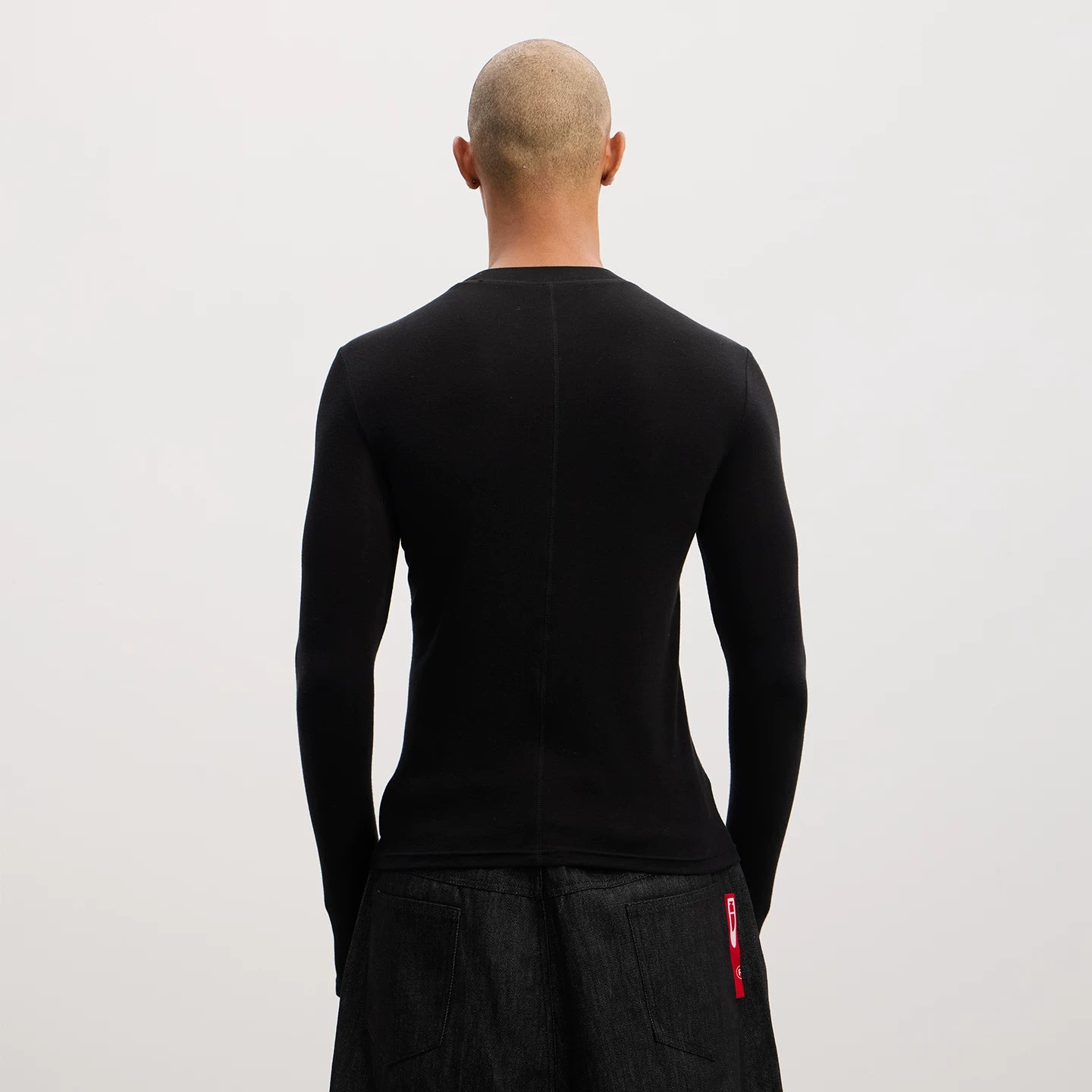 DND4DES dental drill, opium print, elastic slim fit wool blend, bottom layer, long sleeved T-shirt, ninja cuffs