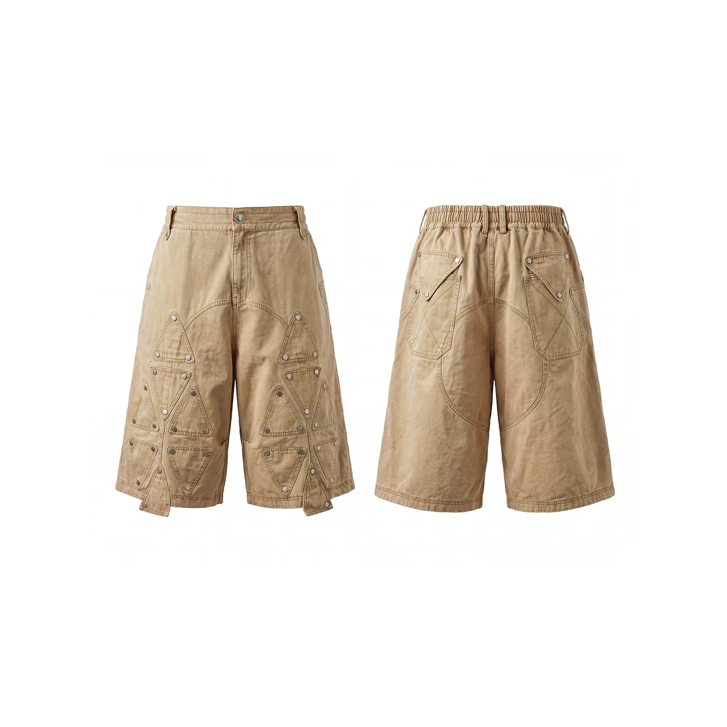 DND4DES American street design, casual heavy industry, versatile, vintage, loose workwear, cropped pants, shorts
