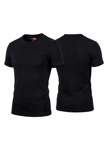 DND4DES American Street Hip Hop Rap Elastic Basic Tight Fit Thread T-shirt Short Sleeve Base