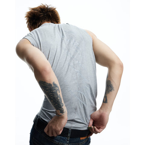 DND4DES American street style sleeveless vest with elastic slim fit printed American base top
