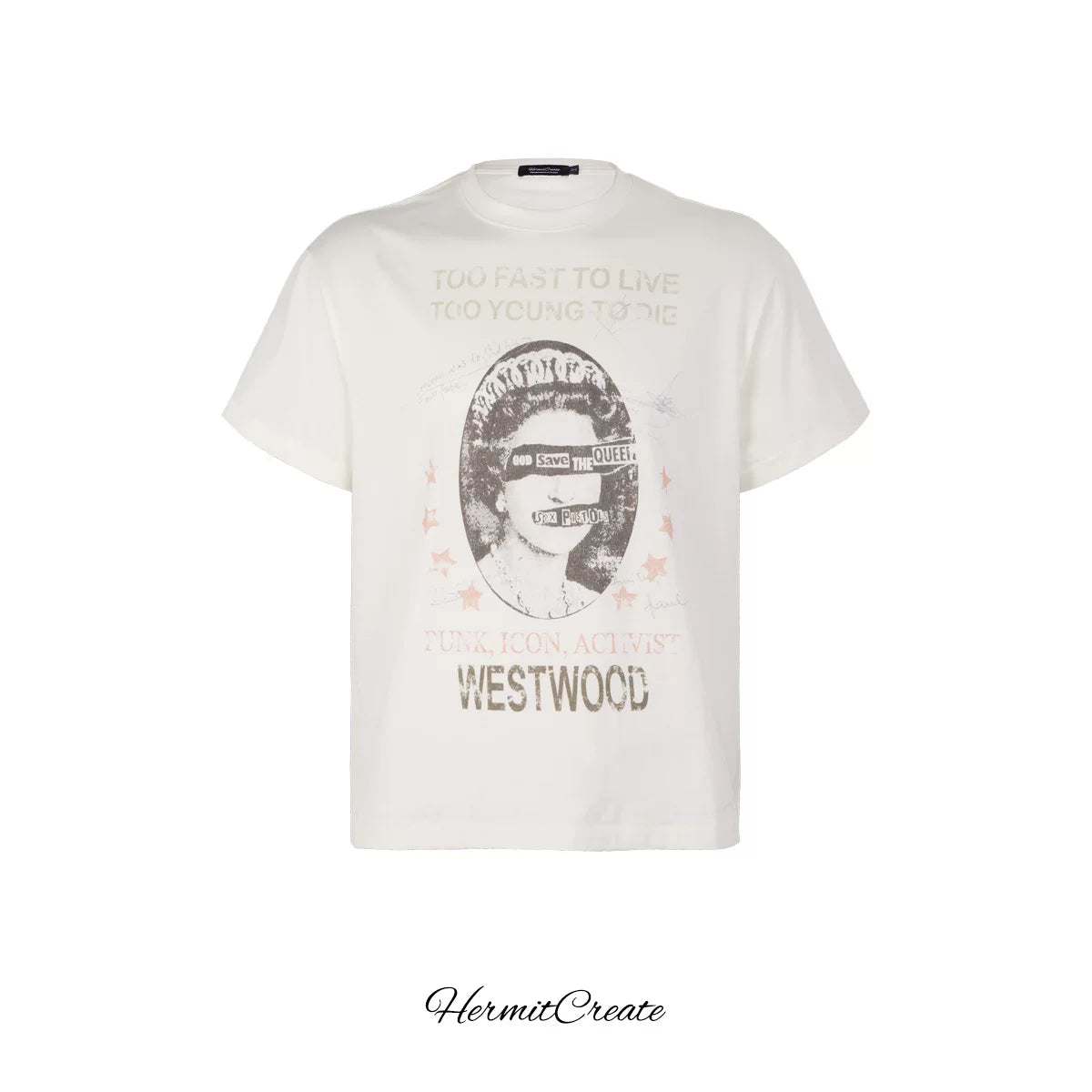 HC/HermitCreate Band Cover Two Creation Portrait Print T Flat Boxy Edition Street Match