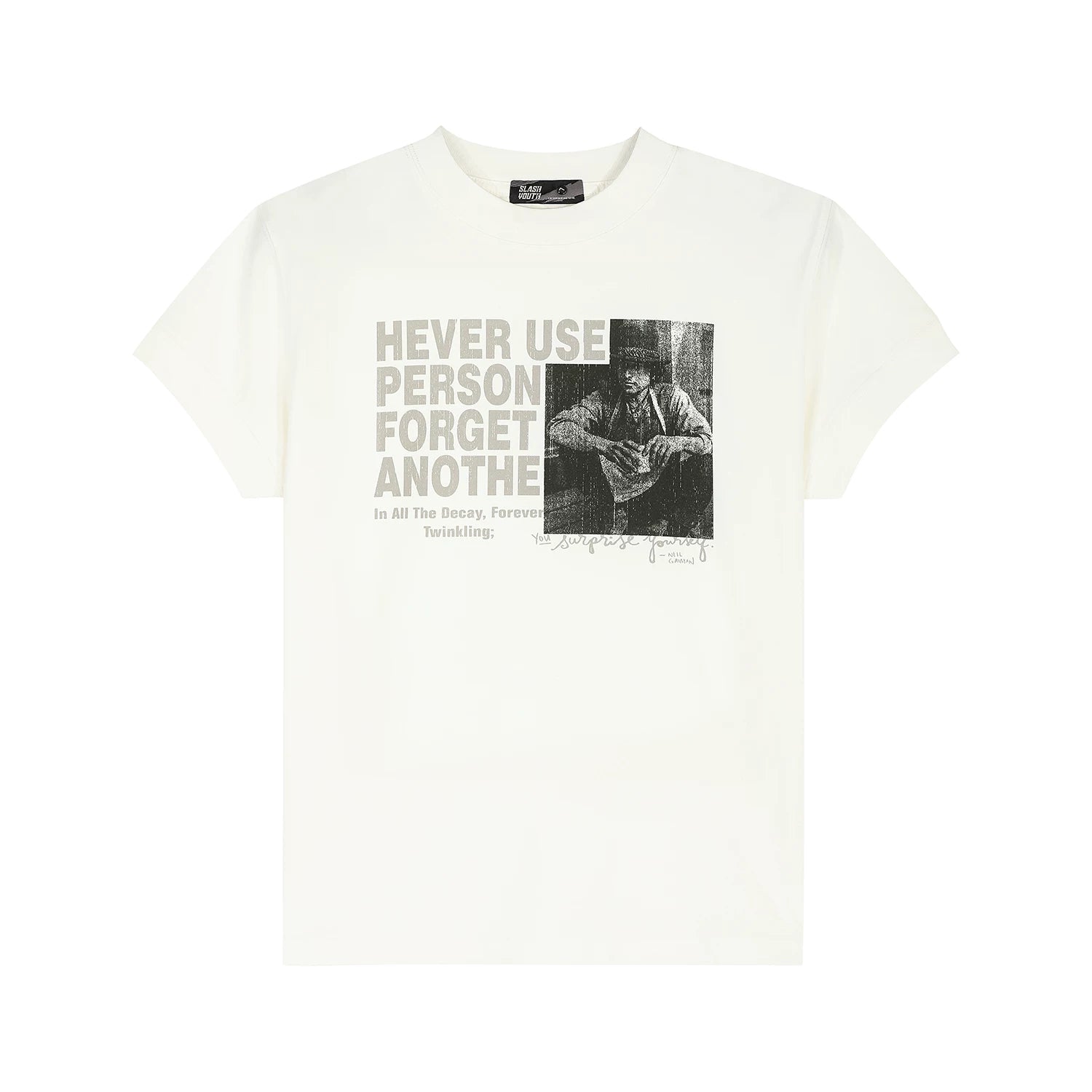 A PUEE American retro vintage vintage figure print short sleeved T-shirt boxy version shoulder short top