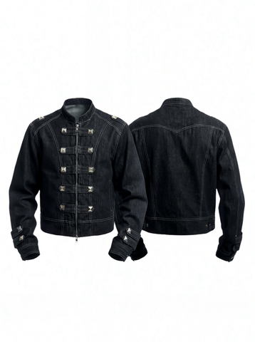 DND4DES Street Palace Style Subculture Punk Heavy Industry Design Sense Original Cow Straight Tube Micro Pull denim jeans