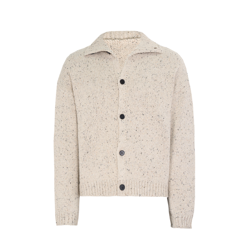 HC/HermitCreate floral yarn cardigan, thick needle high neck sweater, atmospheric feeling, vintage money, autumn and winter paired with wool
