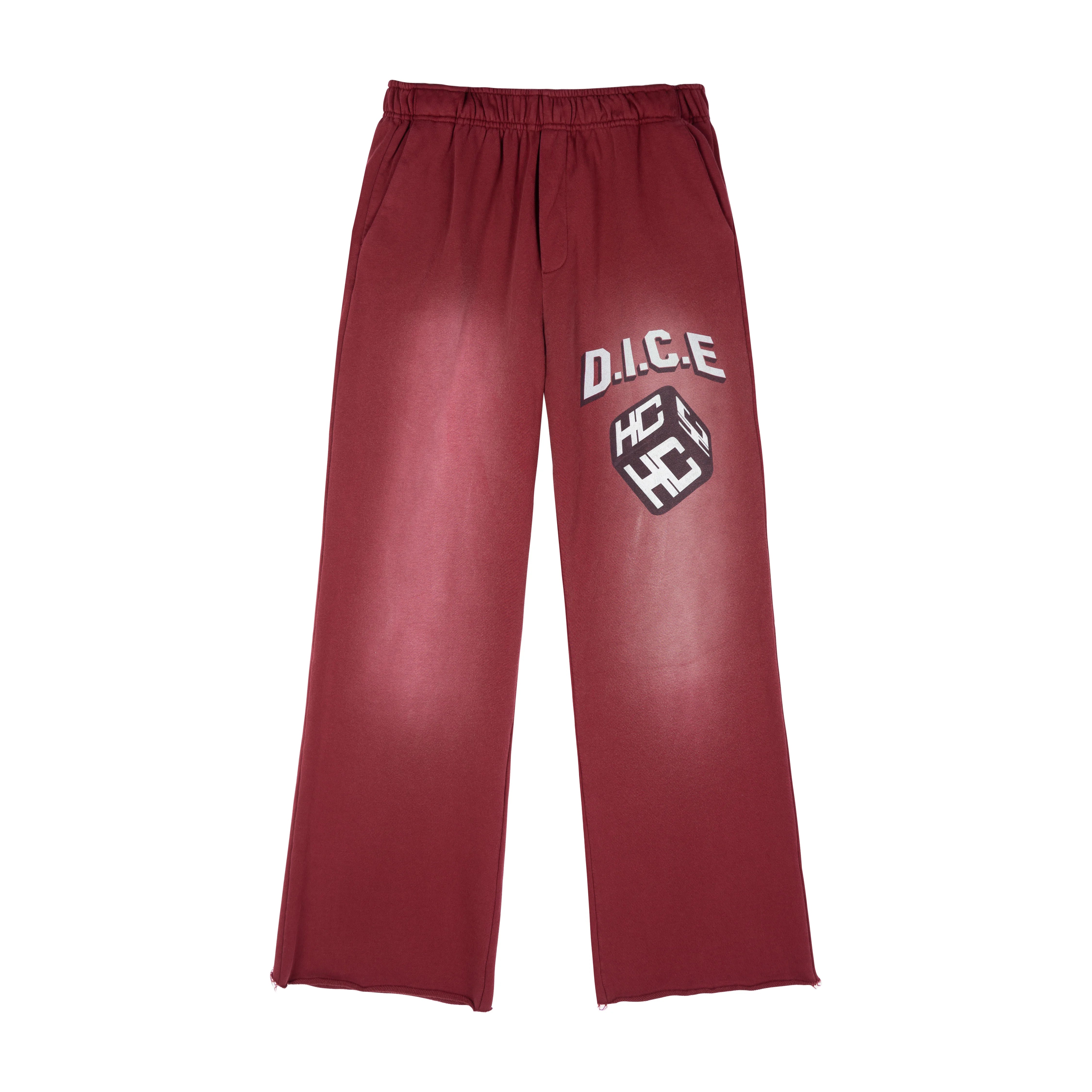 HC/HermitCreate Dice Pants Double Color Washed for Wear and Tear, Athletic Cotton Casual Loose Pants