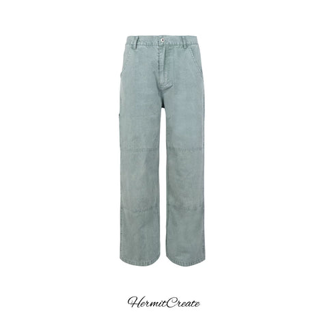 HC/HermitCreate复古水洗工装裤 宽松直筒百搭休闲长裤cleanfit