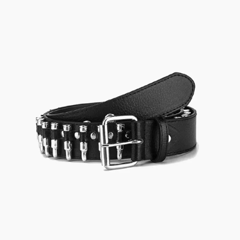 DND4DES Zuo Yuanjie's same niche punk Gothic dark metal bullet jeans trend belt belt
