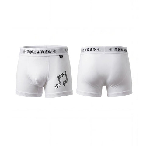 DND4DES Honeysuckle Pattern Note Printed Modal Quick Drying Breathable Antibacterial Ice Feel Flat Corner Underwear for Men and Women