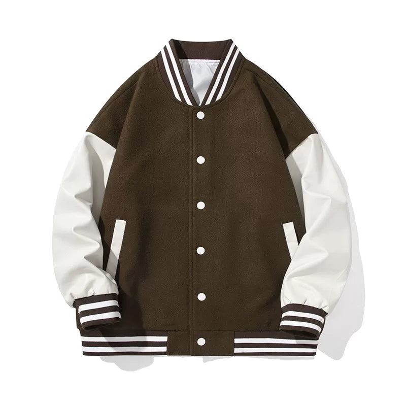 NASA联名美式麂皮绒棒球服男vintage春秋大码飞行员外套情侣夹克 (25)
