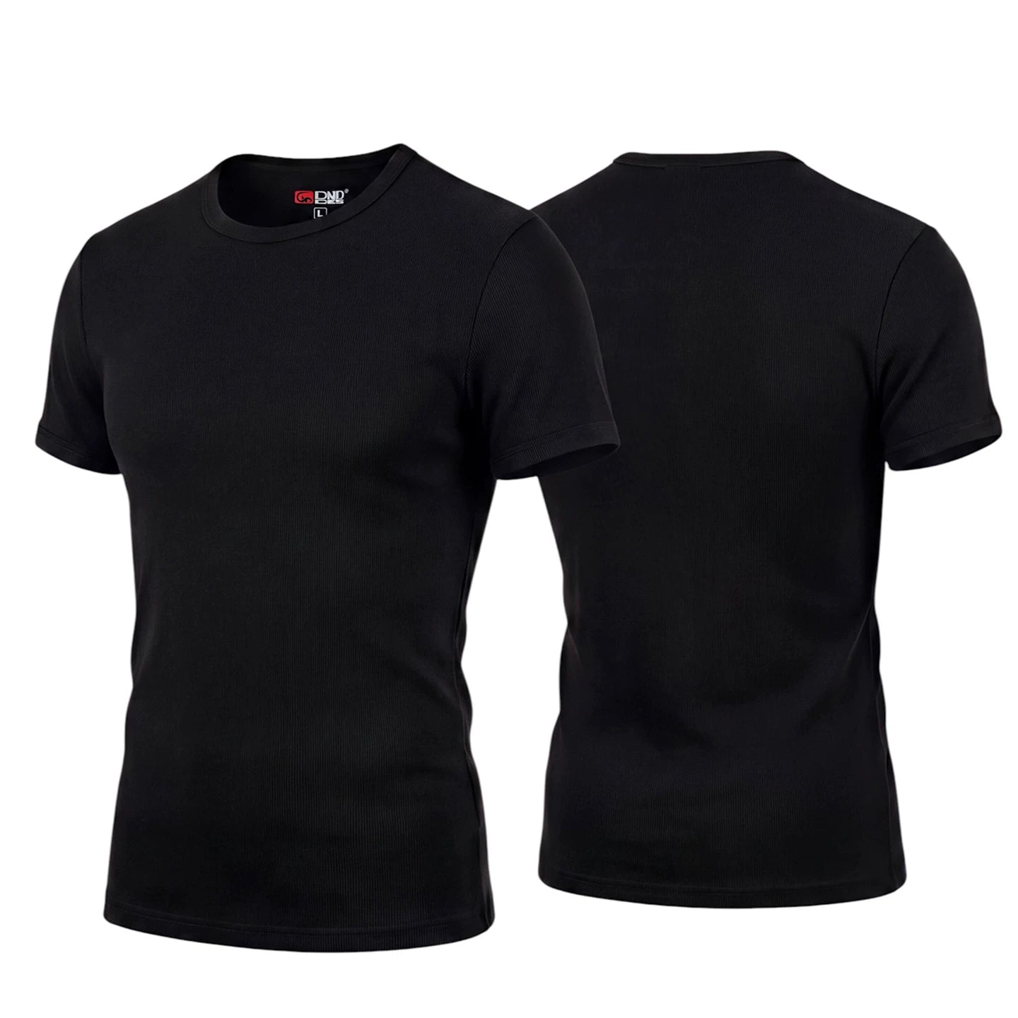 DND4DES American Street Hip Hop Rap Elastic Basic Tight Fit Thread T-shirt Short Sleeve Base