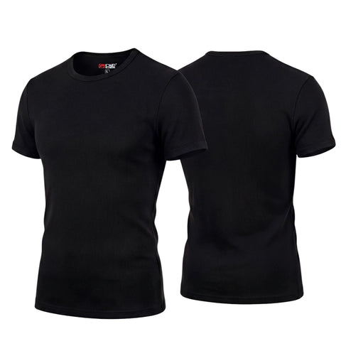 DND4DES American Street Hip Hop Rap Elastic Basic Tight Fit Thread T-shirt Short Sleeve Base