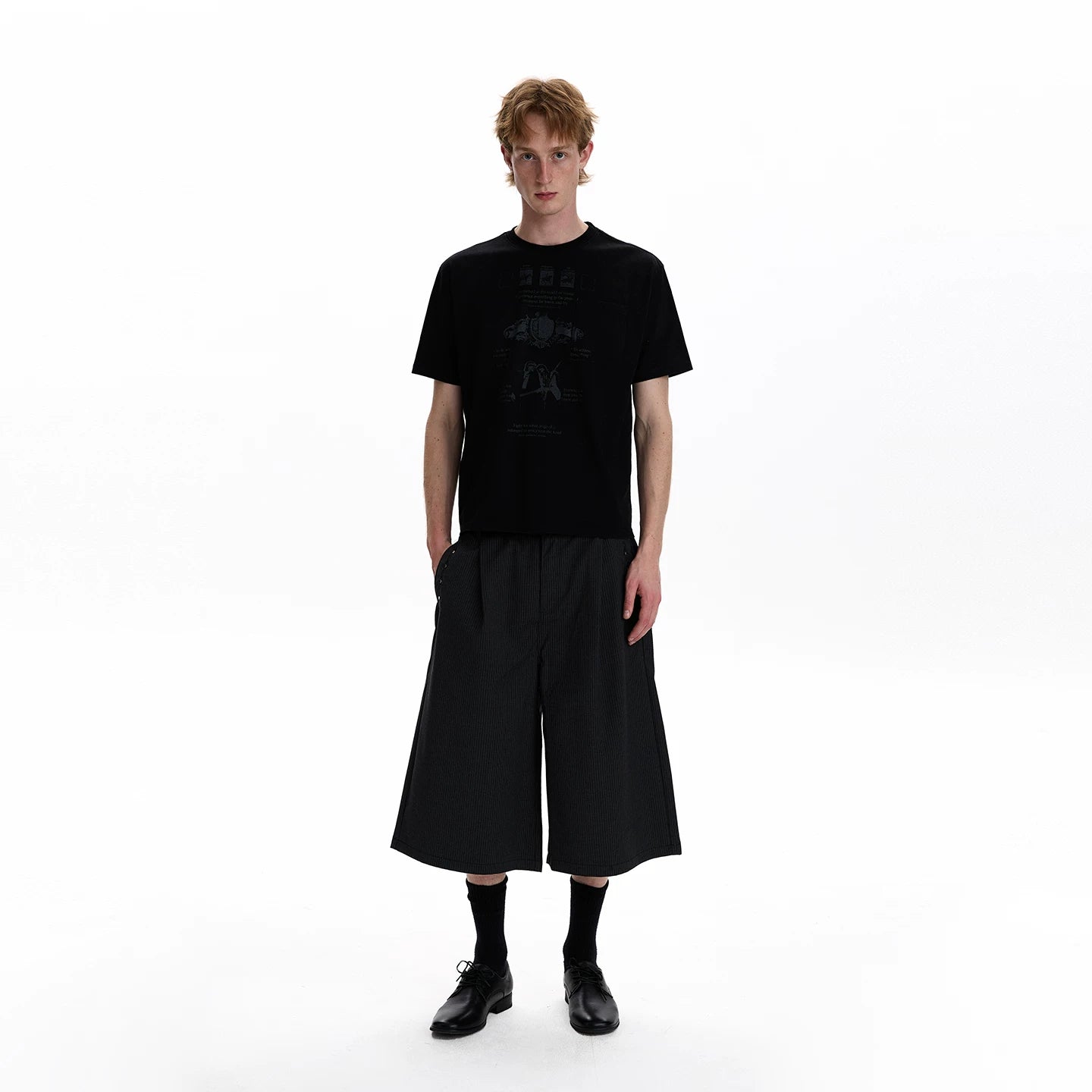 A PUEE American retro vintage vintage vintage vintage round neck T-shirt for men and women, light Asian style shoulder cut short top for summer