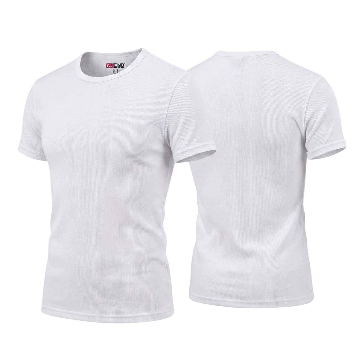 DND4DES American Street Hip Hop Rap Elastic Basic Tight Fit Thread T-shirt Short Sleeve Base