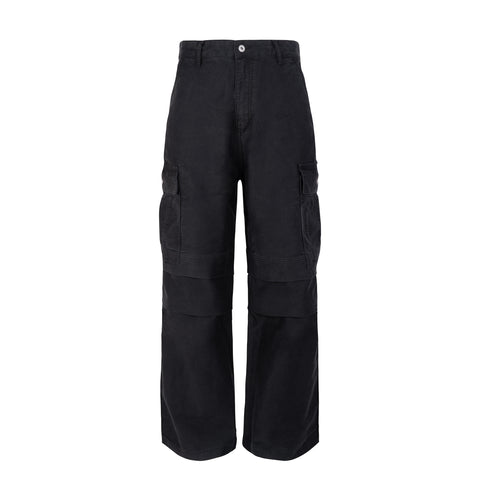 HC/HermitCreate Mole Skin Multi Pocket Work Pants with Folded Baggy Styles for Aging and Washing