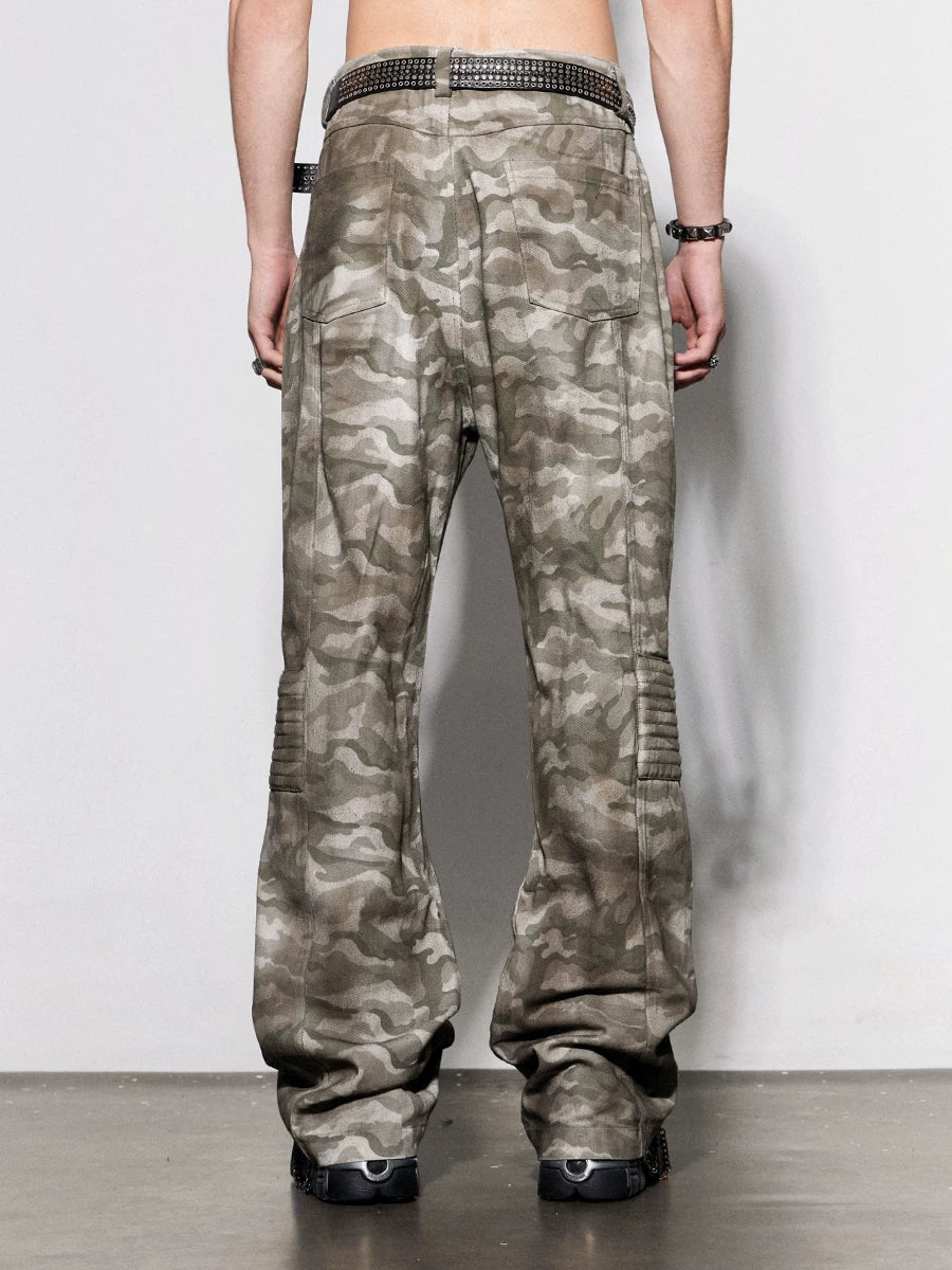 DND4DES Waste Soil Wind Original Heavy Industry Used Mud Stained Camouflage Work Pants Straight Tube Micro Pull