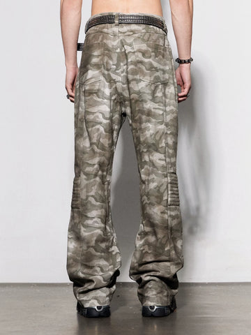 DND4DES Waste Soil Wind Original Heavy Industry Used Mud Stained Camouflage Work Pants Straight Tube Micro Pull