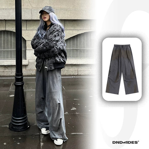 DND4DES American washed hooded sweatshirt, Wang Yiheng's same style, made of old mud dyed cotton loose jacket