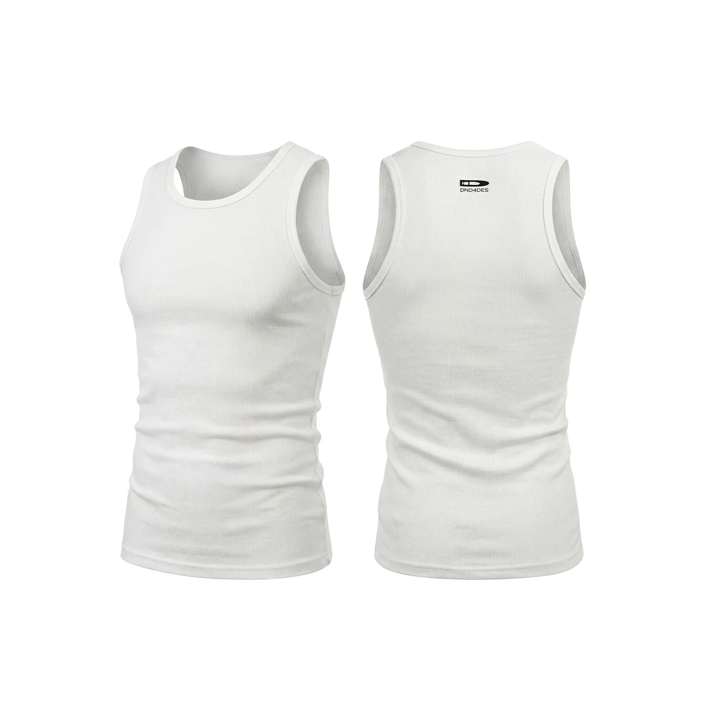 DND4DES basic American casual daily base bullet logo printed elastic slim thread vest