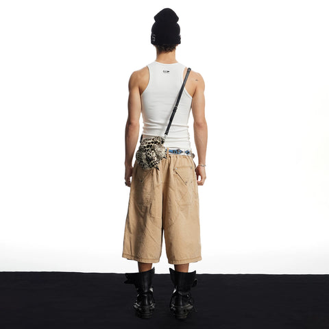 DND4DES American street design, casual heavy industry, versatile, vintage, loose workwear, cropped pants, shorts