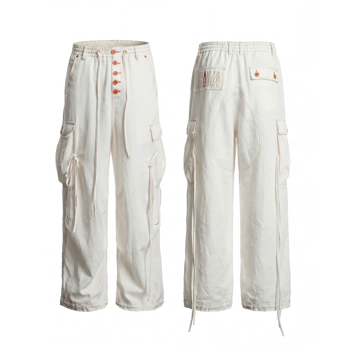 DND4DES cleanfit linen breathable and skin friendly commuting wide leg pants with multiple pockets and a hanging feel straight leg pants