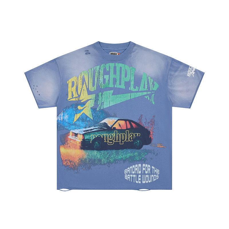 Rough Club Racing Graphic Washed T-Shirt