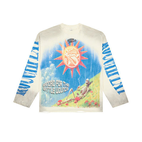 Vintage Skeleton Graphic Long Sleeve T-Shirt