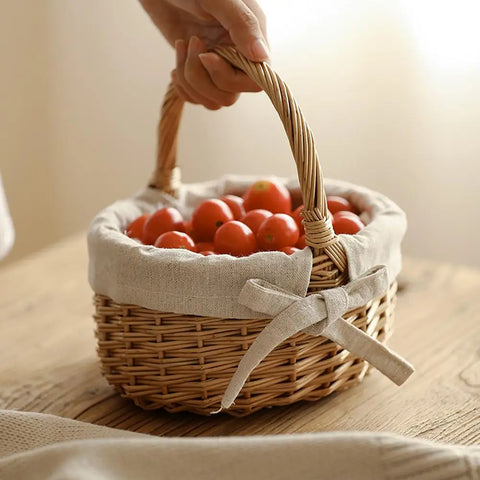 Elmwood Vintage Wicker Basket