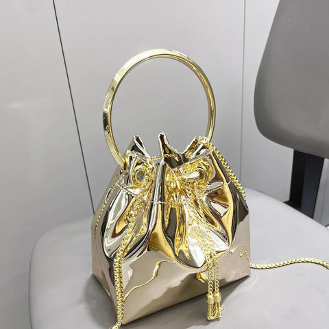 Oura Metallic Bucket Bag