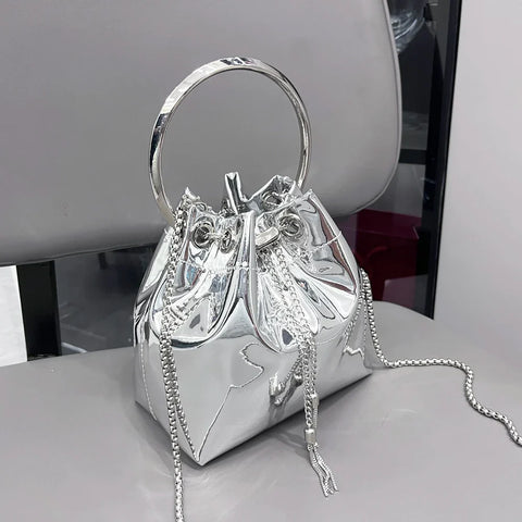 Oura Metallic Bucket Bag