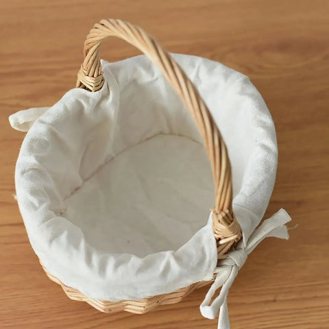 Elmwood Vintage Wicker Basket