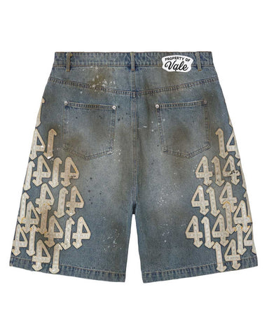Vale Forever Lucky Charms Jorts Blue/White