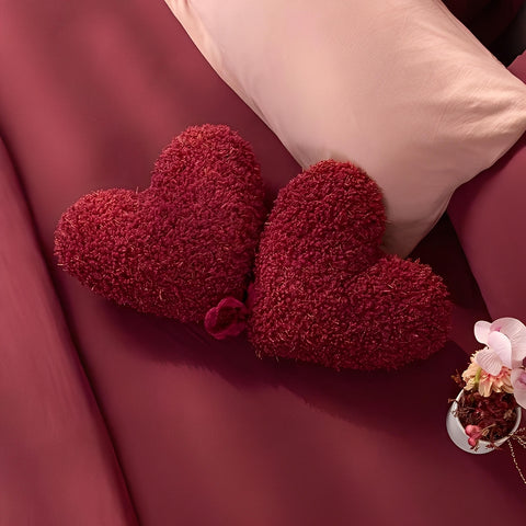Crimson Heart Love Pillows