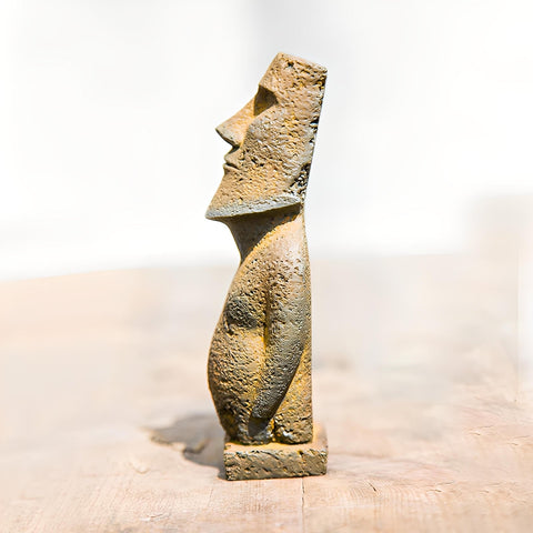 Moai Tiki Stone Figurines