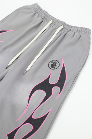 Y2K Street Elastic Drawstring Waist Wide‑Leg Graphic Casual Sweatpants